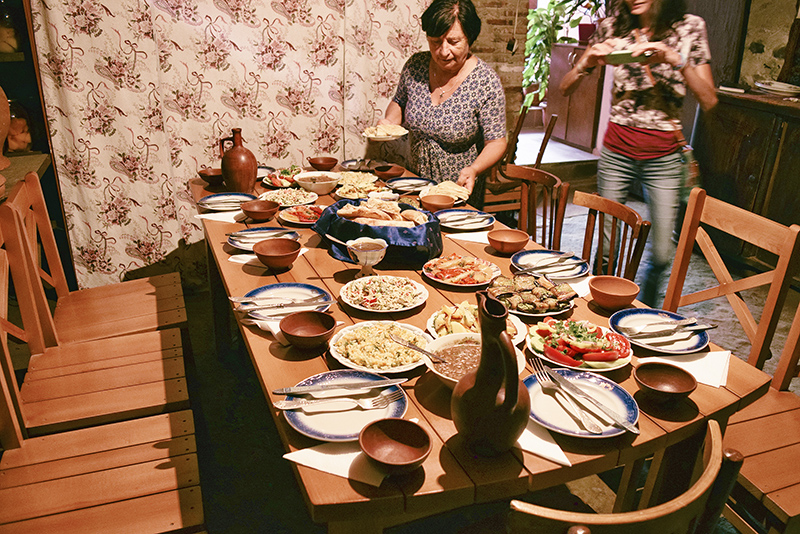 Lunch in a local family